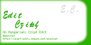 edit czipf business card